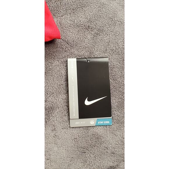 NikeGolf Polo Shirt Men's Sz 2XL Red Dri-Fit Performance Stretch Fox Sports Logo - Picture 6 of 10